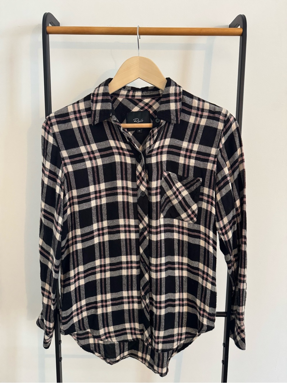 Rails Black, Pink & Cream Plaid Shirt